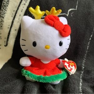 NWT Christmas Reindeer Hello Kitty Plushie | TY